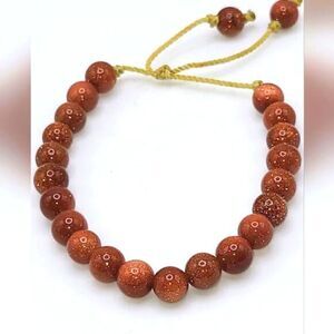 Goldstone bracelet, adjustable